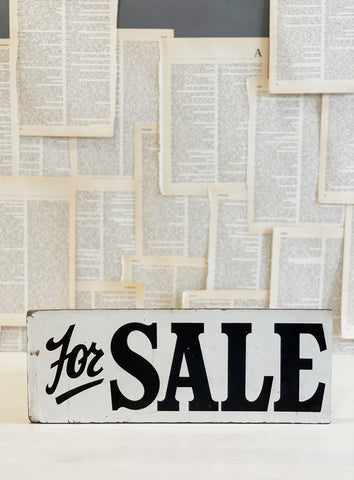 Vintage For Sale Sign