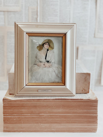 Vintage J. Sorolla Framed Print // Portrait