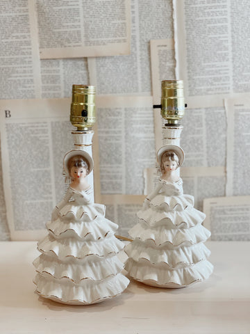 Pair of Vintage Boudoir Lamps