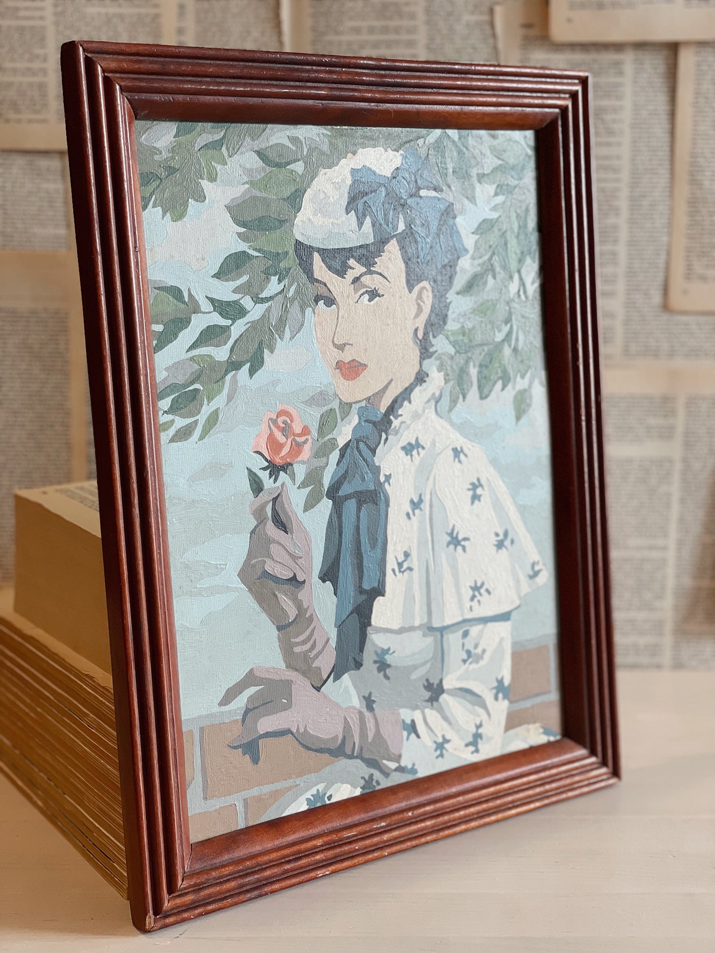 Vintage Pair of Paint By Number Portraits // Ladies // Southern Belles