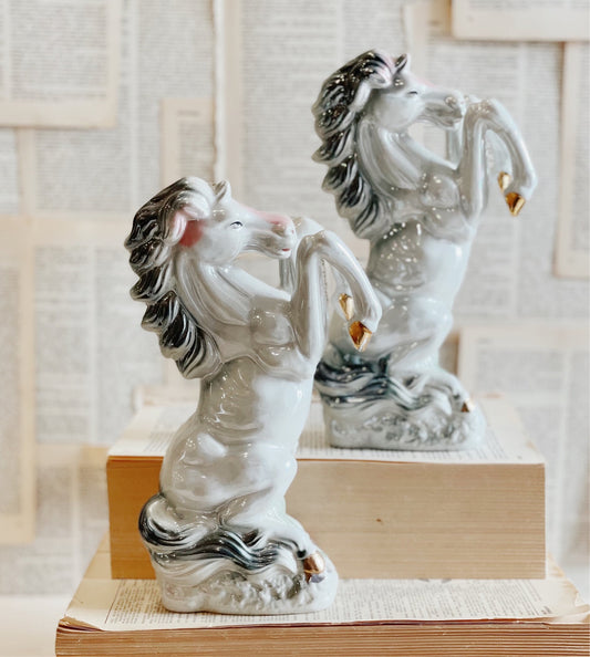 Vintage Matching Horses // Mantel Piece