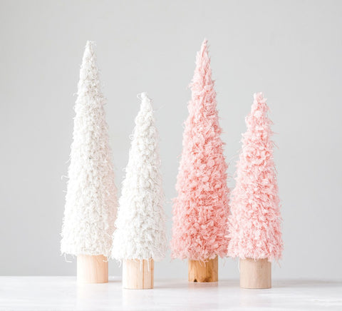 Cream Boho Shag Trees